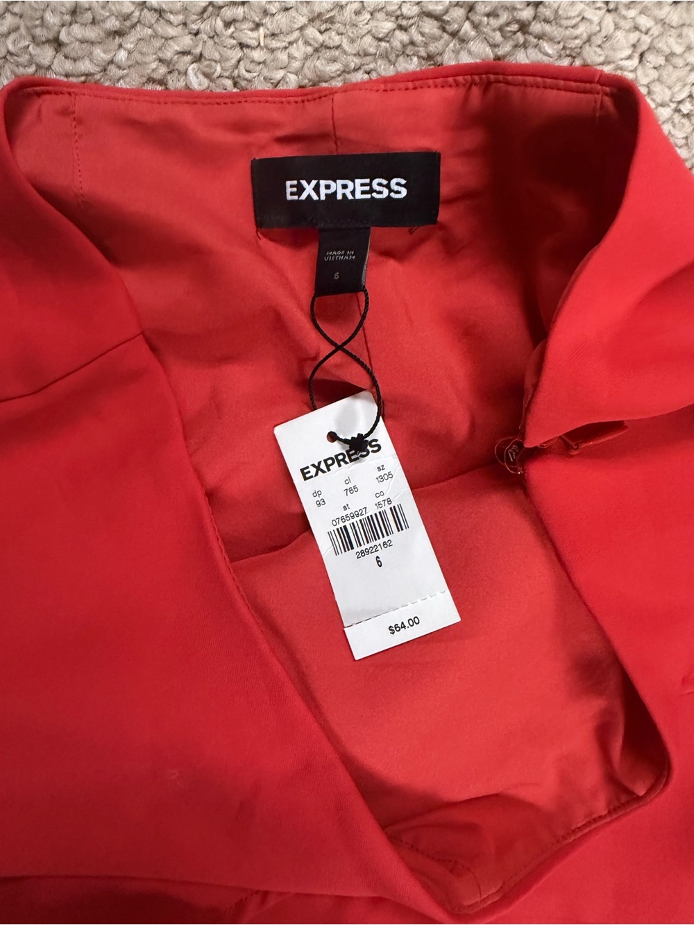 Express Red Ruffled Skort - Picture 2 of 3